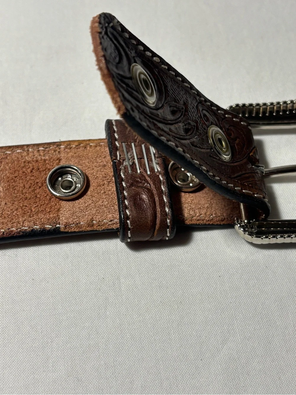 New Western Fullgrain Leather Belt Handmade by Leather ArtisansBrown Size 36